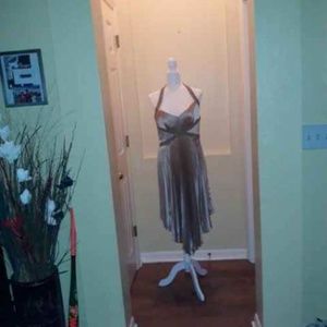 Gold and sequin dress